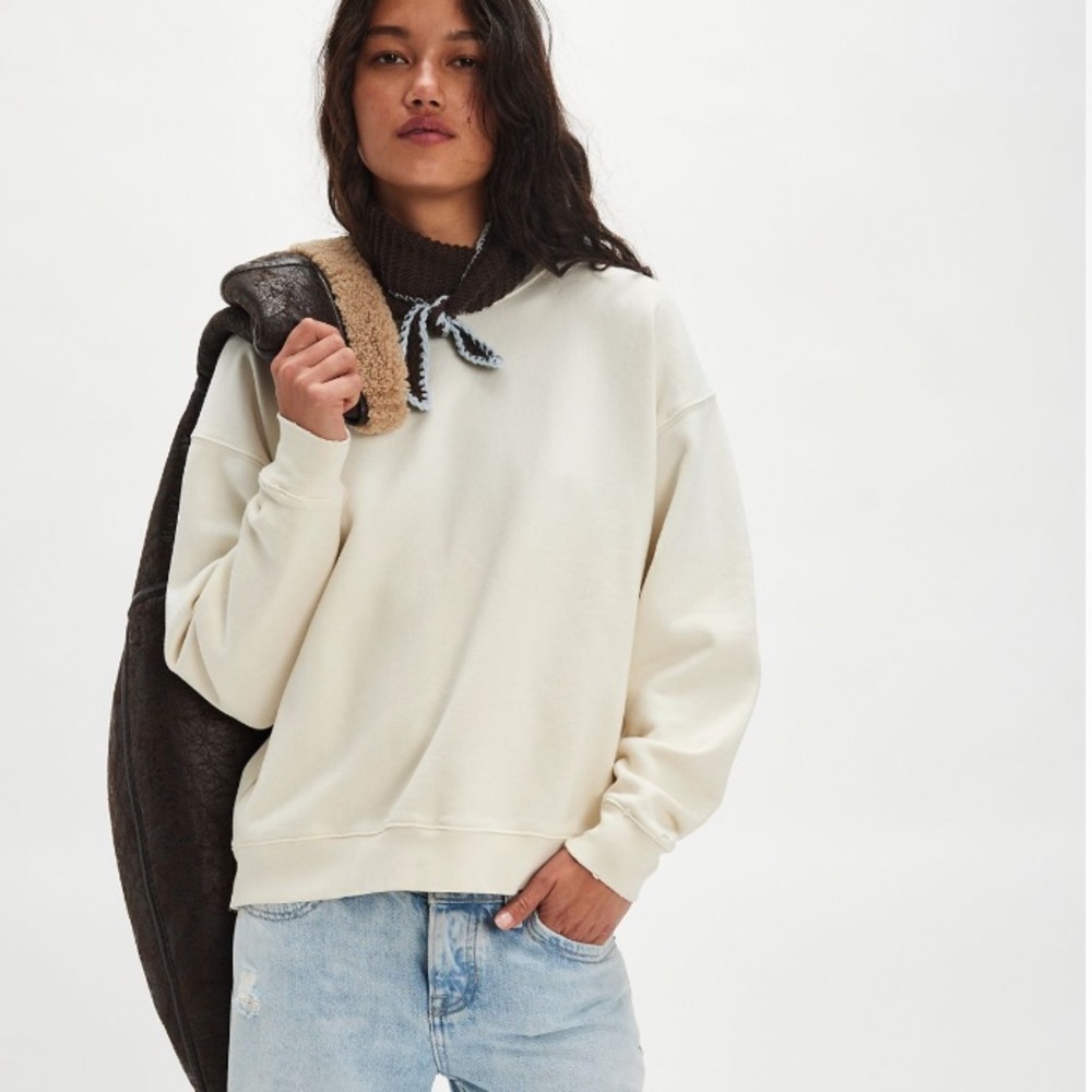 Tricia Fix Indigo Butterfly Crewneck Sweatshirt - Picture 2 of 6
